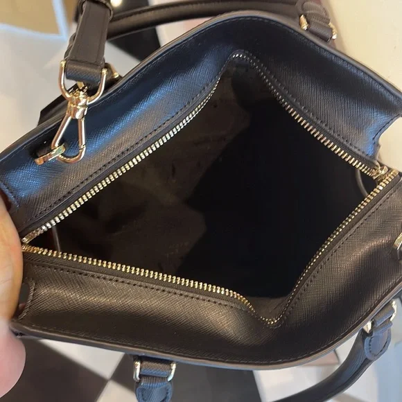 Kate Spade Madison Safiano Leather Medium Rose Toss Print Satchel Handbag 
NWT - Picture 13 of 16